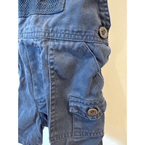 Kids short navy overalls bird duck turkey thanksgiving  Holliday 3t - Picture 4 of 6